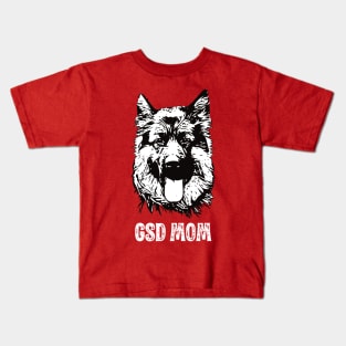 GSD Mom German Shepherd Dog Design Kids T-Shirt